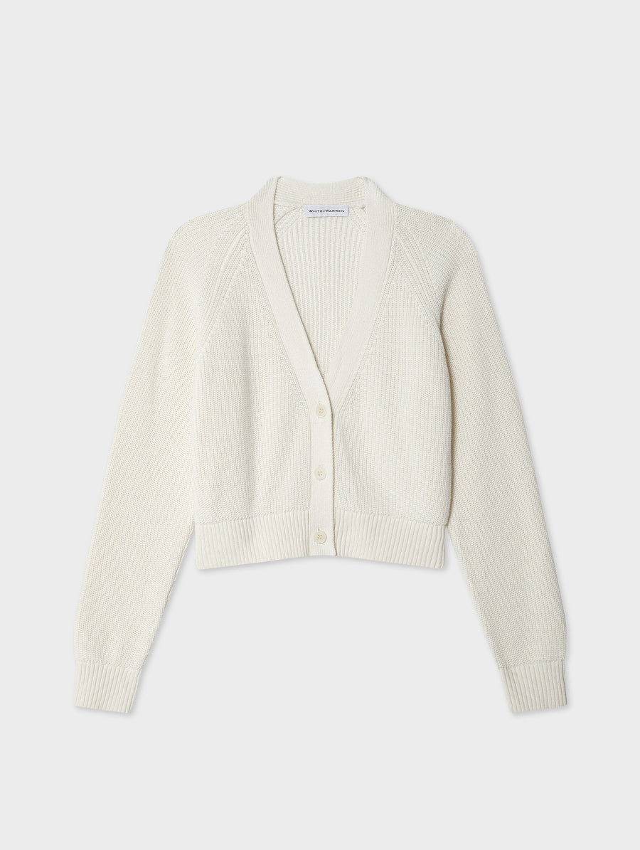 Linen Blend Ribbed Cardigan