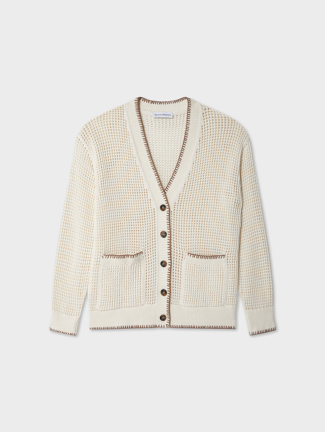 Cotton Blanket Trim Cardigan