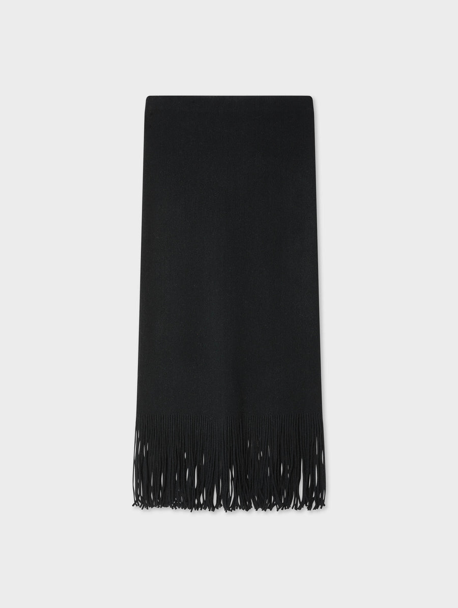 Ribbed Fringe Skirt