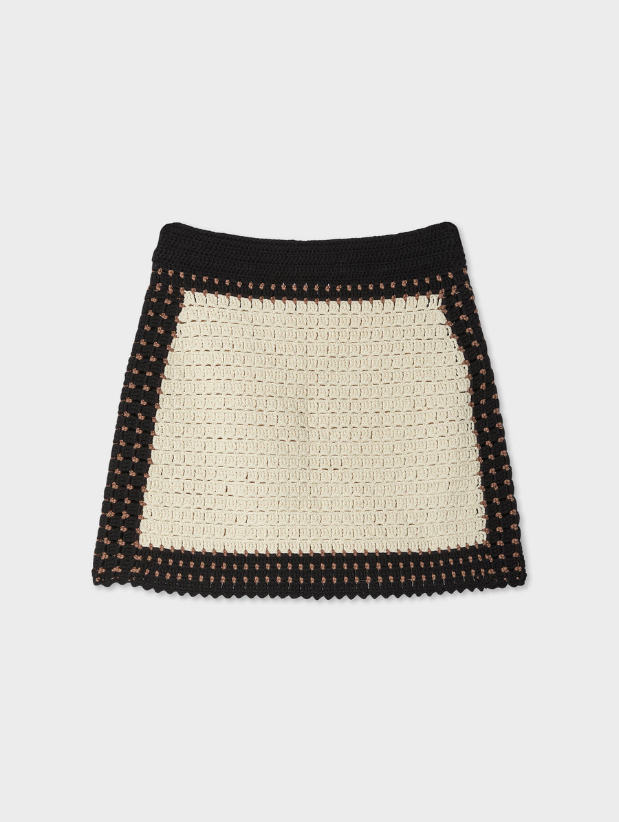 Hand-Crochet Cotton Mini Skirt