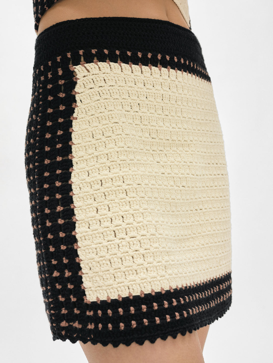 Hand-Crochet Cotton Mini Skirt
