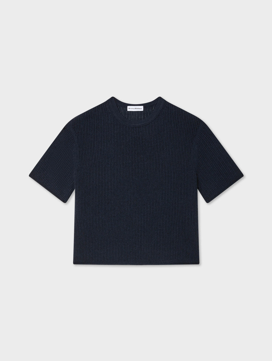 Cashmere Waffle Mesh Tee